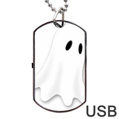 Ghost Boo Halloween Spooky Haunted Dog Tag Usb Flash (one Side) by Sudhe