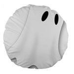 Ghost Boo Halloween Spooky Haunted Large 18  Premium Round Cushions Back