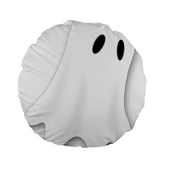 Ghost Boo Halloween Spooky Haunted Standard 15  Premium Flano Round Cushions by Sudhe