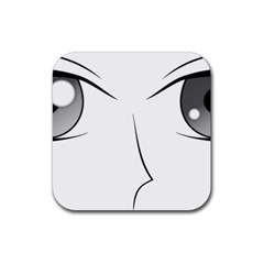 Eyes Manga Anime Female Cartoon Rubber Coaster (square)  by Sudhe