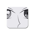 Eyes Manga Anime Female Cartoon Rubber Square Coaster (4 pack)  Front