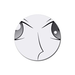 Eyes Manga Anime Female Cartoon Rubber Coaster (round)  by Sudhe