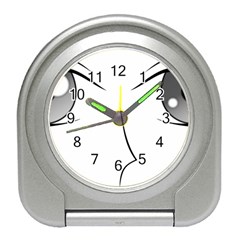 Eyes Manga Anime Female Cartoon Travel Alarm Clock by Sudhe