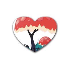 Tree Art Trunk Artwork Cartoon Heart Coaster (4 Pack)  by Sudhe