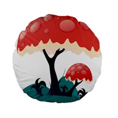 Tree Art Trunk Artwork Cartoon Standard 15  Premium Flano Round Cushions by Sudhe