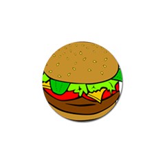 Hamburger Cheeseburger Fast Food Golf Ball Marker (4 Pack) by Sudhe