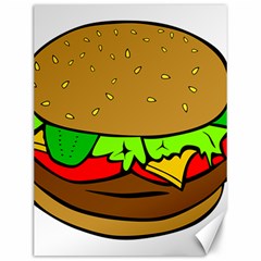 Hamburger Cheeseburger Fast Food Canvas 12  X 16  by Sudhe