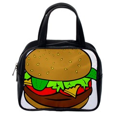 Hamburger Cheeseburger Fast Food Classic Handbag (one Side) by Sudhe