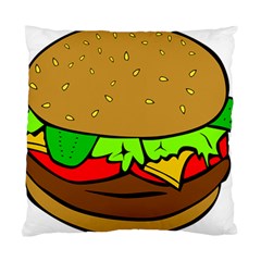 Hamburger Cheeseburger Fast Food Standard Cushion Case (two Sides) by Sudhe