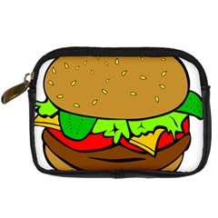 Hamburger Cheeseburger Fast Food Digital Camera Leather Case by Sudhe