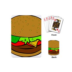 Hamburger Cheeseburger Fast Food Playing Cards (mini) by Sudhe