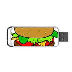 Hamburger Cheeseburger Fast Food Portable Usb Flash (one Side) by Sudhe