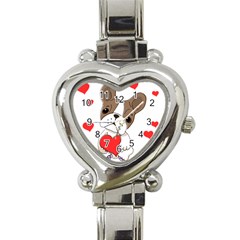 Animation Dog Cute Animate Comic Heart Italian Charm Watch by Sudhe