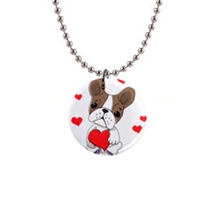 Animation Dog Cute Animate Comic 1  Button Necklace