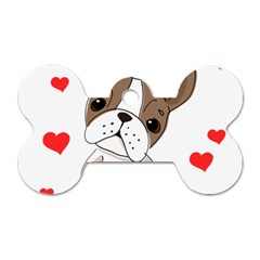 Animation Dog Cute Animate Comic Dog Tag Bone (One Side)