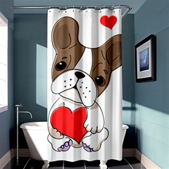 Animation Dog Cute Animate Comic Shower Curtain 36  X 72  (stall)  by Sudhe