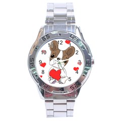 Animation Dog Cute Animate Comic Stainless Steel Analogue Watch