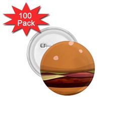 Hamburger Cheeseburger Burger Lunch 1 75  Buttons (100 Pack)  by Sudhe