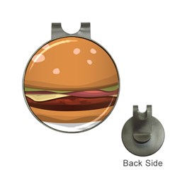 Hamburger Cheeseburger Burger Lunch Hat Clips With Golf Markers by Sudhe