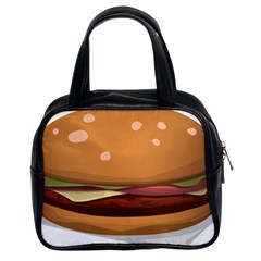 Hamburger Cheeseburger Burger Lunch Classic Handbag (two Sides) by Sudhe