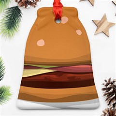 Hamburger Cheeseburger Burger Lunch Bell Ornament (two Sides) by Sudhe