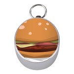 Hamburger Cheeseburger Burger Lunch Mini Silver Compasses Front