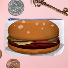 Hamburger Cheeseburger Burger Lunch Large Coin Purse by Sudhe