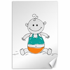 Baby Cute Child Birth Happy Canvas 24  X 36  by Sudhe