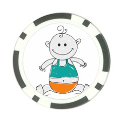 Baby Cute Child Birth Happy Poker Chip Card Guard by Sudhe