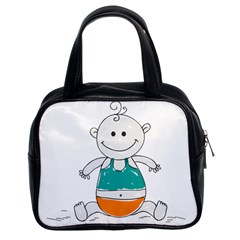 Baby Cute Child Birth Happy Classic Handbag (two Sides) by Sudhe