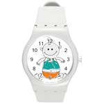 Baby Cute Child Birth Happy Round Plastic Sport Watch (M) Front