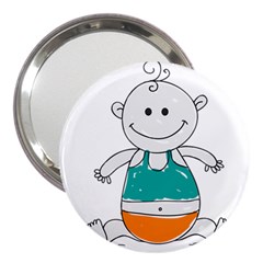 Baby Cute Child Birth Happy 3  Handbag Mirrors by Sudhe