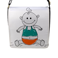 Baby Cute Child Birth Happy Flap Closure Messenger Bag (l) by Sudhe