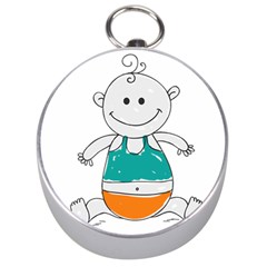 Baby Cute Child Birth Happy Silver Compasses by Sudhe