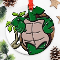 Amphibian Animal Cartoon Reptile Ornament (round) by Sudhe