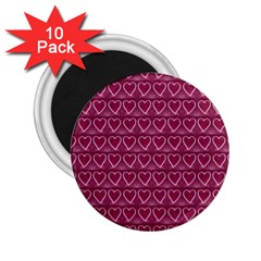 Heart Shaped Print Design 2 25  Magnets (10 Pack)  by dflcprintsclothing