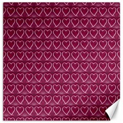 Heart Shaped Print Design Canvas 12  X 12  by dflcprintsclothing