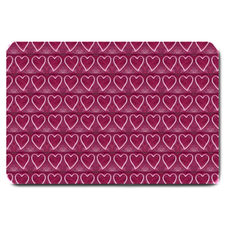 Heart Shaped Print Design Large Doormat 