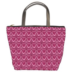 Heart Shaped Print Design Bucket Bag by dflcprintsclothing