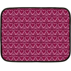 Heart Shaped Print Design Fleece Blanket (mini) by dflcprintsclothing