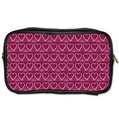 Heart Shaped Print Design Toiletries Bag (one Side) by dflcprintsclothing