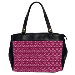 Heart Shaped Print Design Oversize Office Handbag (2 Sides)