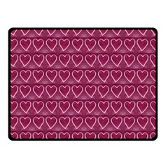 Heart Shaped Print Design Fleece Blanket (small)