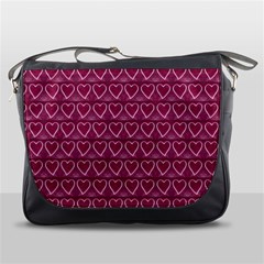 Heart Shaped Print Design Messenger Bag by dflcprintsclothing