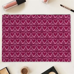 Heart Shaped Print Design Cosmetic Bag (xxl) by dflcprintsclothing