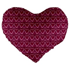 Heart Shaped Print Design Large 19  Premium Heart Shape Cushions by dflcprintsclothing