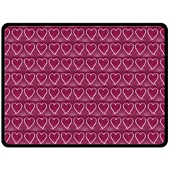 Heart Shaped Print Design Double Sided Fleece Blanket (large) 