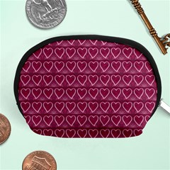 Heart Shaped Print Design Accessory Pouch (medium) by dflcprintsclothing