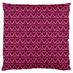 Heart Shaped Print Design Standard Flano Cushion Case (two Sides)