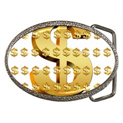 Dollar Money Gold Finance Sign Belt Buckles by Mariart